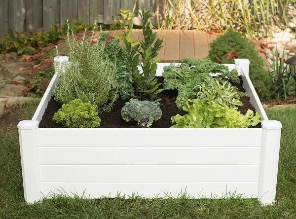 Premium 48"x48"x15” Raised Garden Bed – White