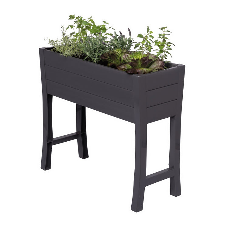 Elevated Garden Bed 35.5" x 15" x 32" – Slate Gray