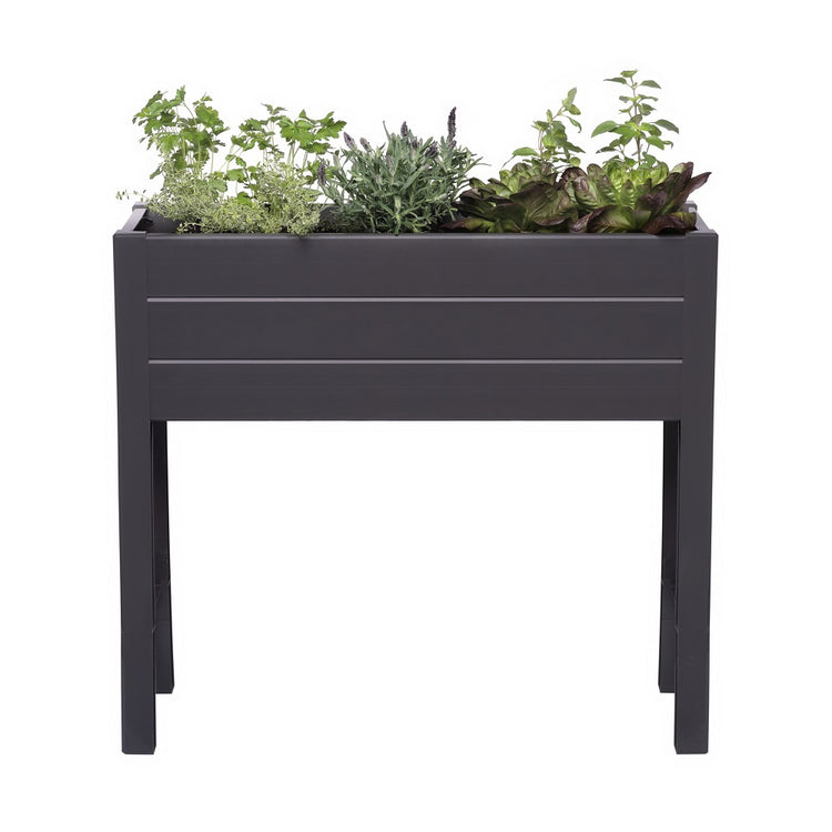 Elevated Garden Bed 35.5" x 15" x 32" – Slate Gray