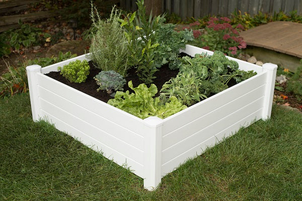 Premium 48"x48"x15” Raised Garden Bed – White