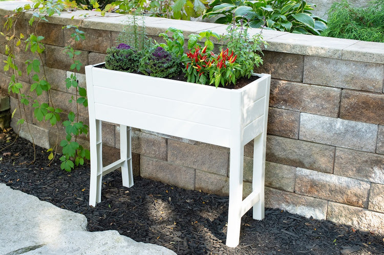 Elevated Garden Bed 35.5" x 15" x 32" – White