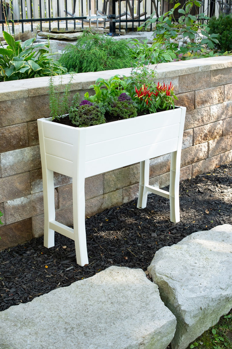 Elevated Garden Bed 35.5" x 15" x 32" – White